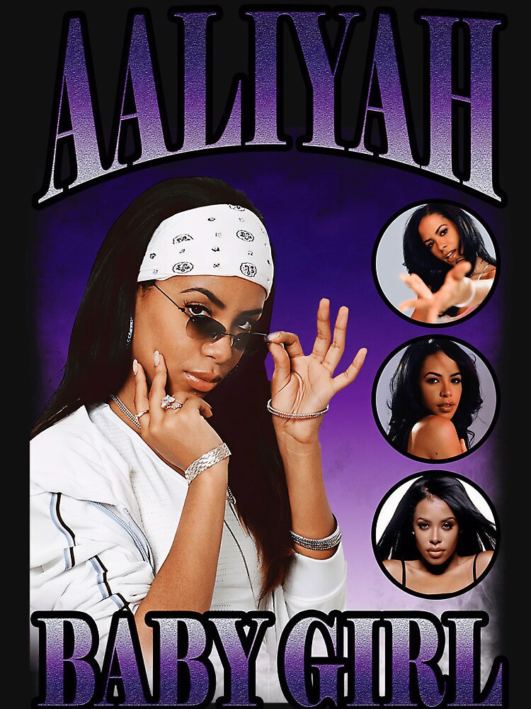 Retro Baby Girl 90s R&B Diva Collage Design For Music Lovers Shirt