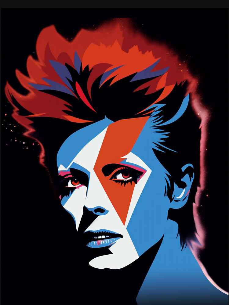 Aladdin Sane David Bowie Vector Art Shirt