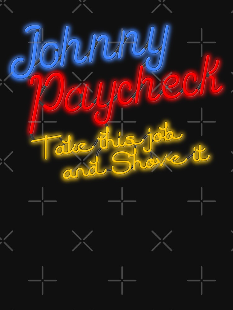 Retro Johnny Paycheck Neon Shirt