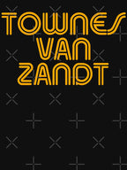 Townes Van Zandt - Retro City Typography Fan Art Shirt