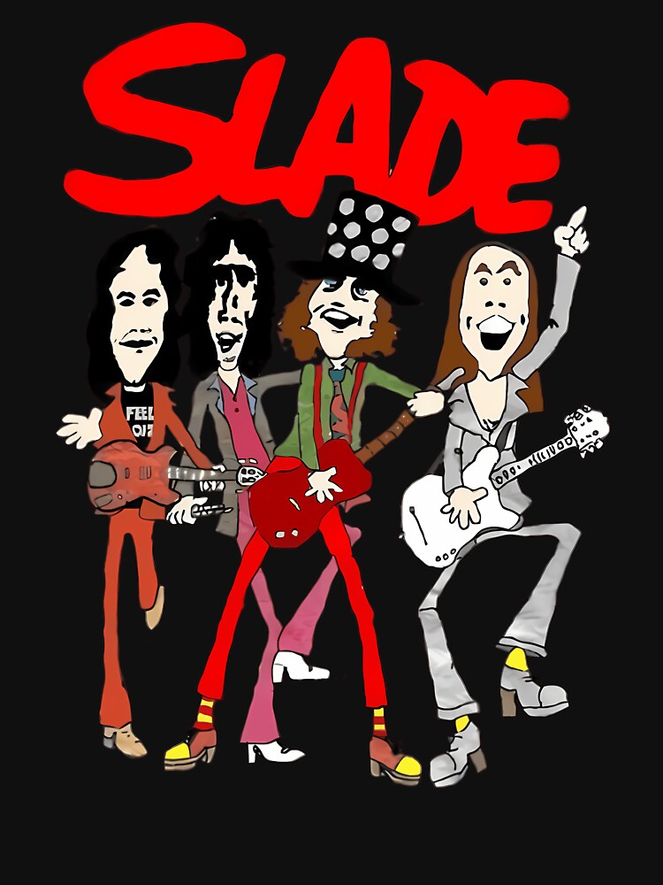 Slade Glam Rock Cartoon Band Shirt