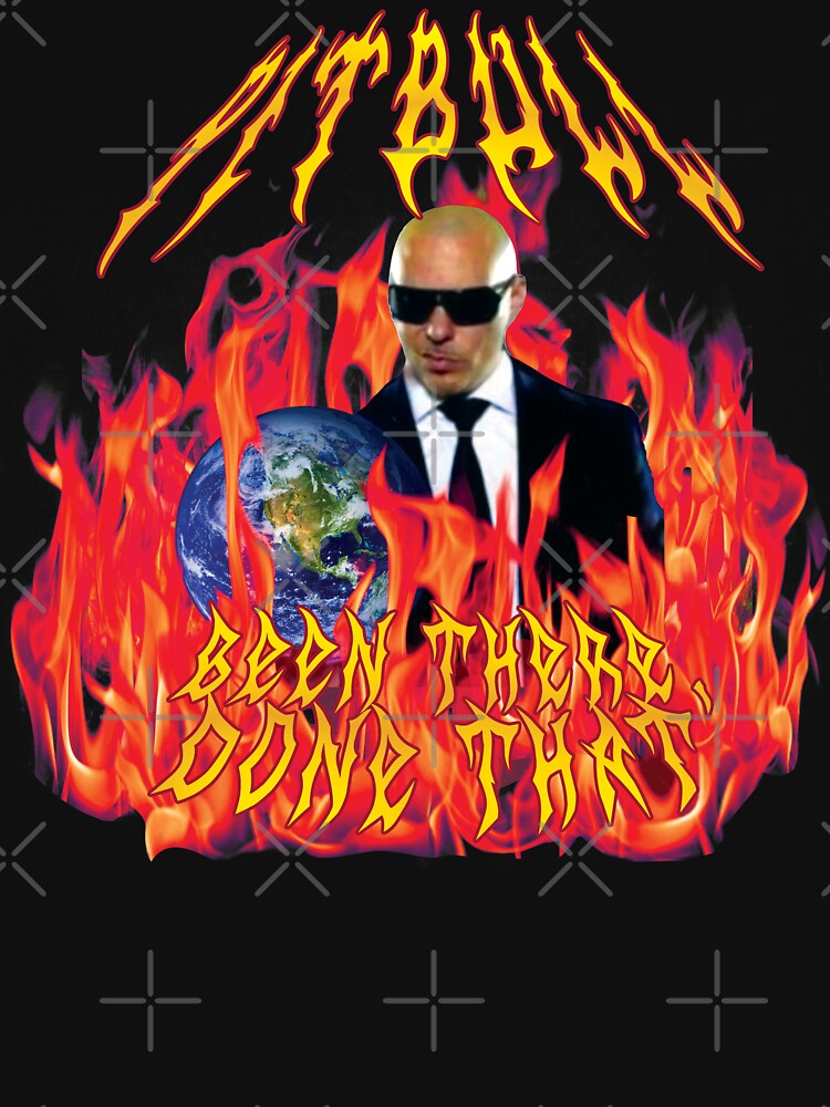 Heavy Metal Pitbull With Flames Shirt