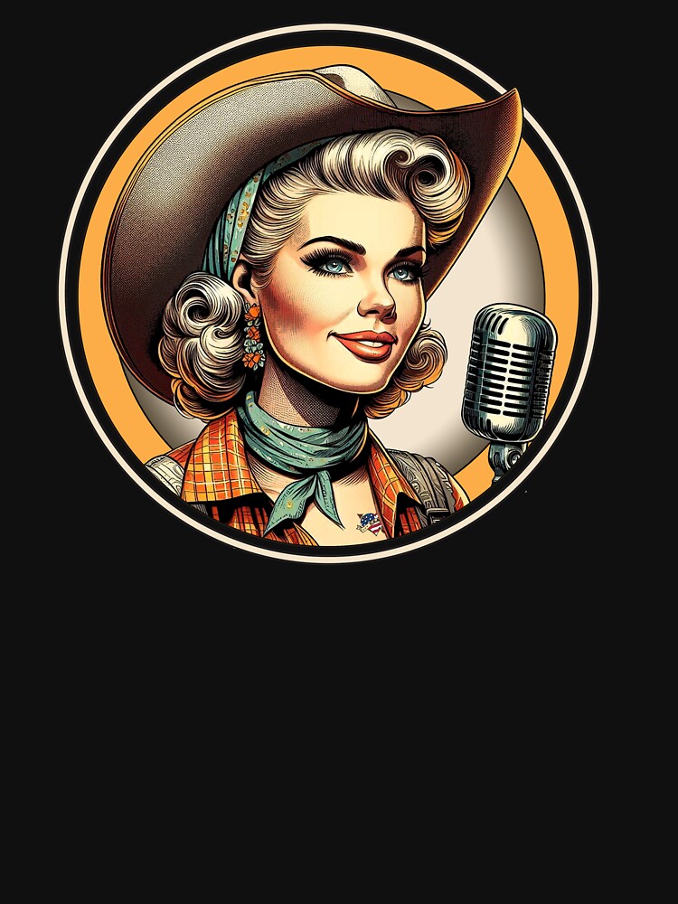 VINTAGE 50s SINGING COWGIRL COUNTRY WESTERN MUSIC OLD WEST Shirt