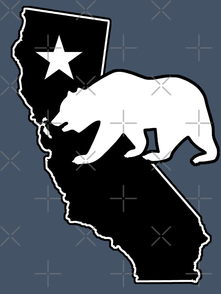 California State Flag Bear Blackout Style Shirt