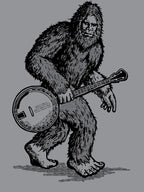 Grassquatch! Bigfoot With Banjo Funny Bluegrass Shirt