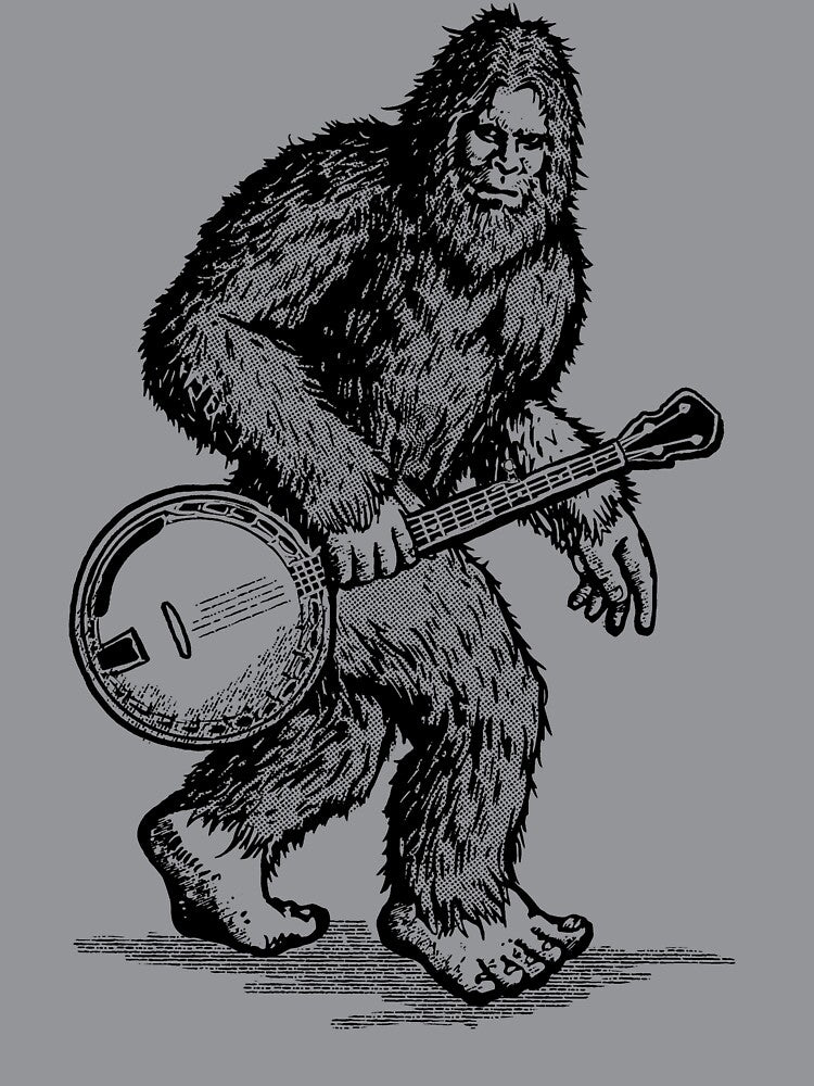 Grassquatch! Bigfoot With Banjo Funny Bluegrass Shirt