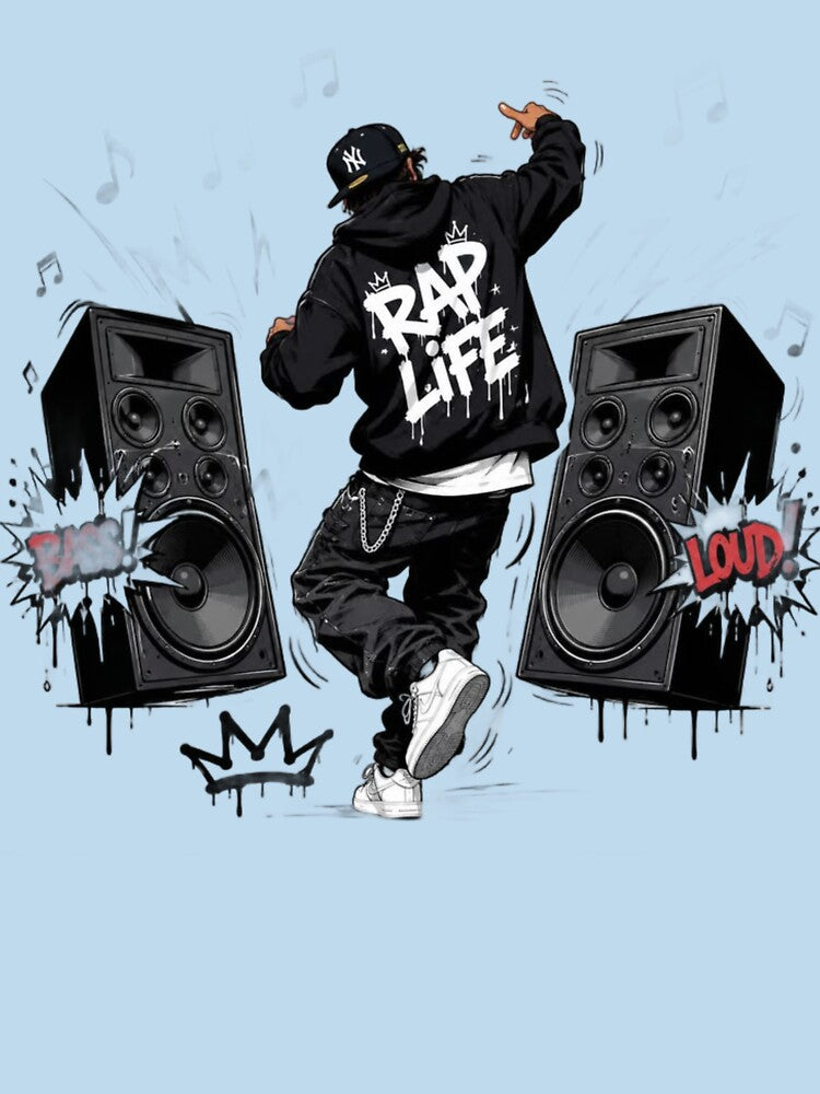 Rap Life Hip Hop Music Streetwear Speaker Design Shirt