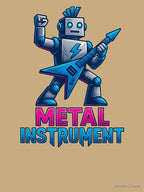 Metal Instrument Robot Electric Guitar Graphic Shirt