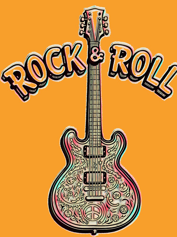 Rock & Roll Guitar Peace Symbol Shirt