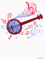 Banjo Player Men 4th Of July Country Music USA Banjo Shirt