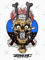 Pushead Zorlac Chopstix Skull Shirt