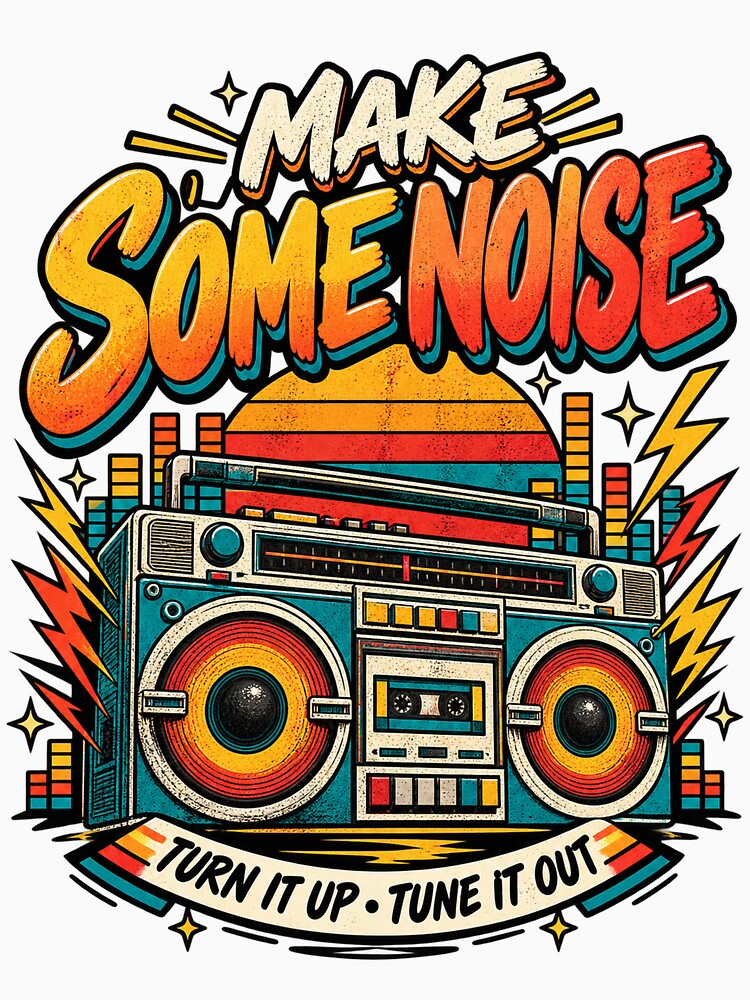 Make Some Noise Retro Graphic Shirt