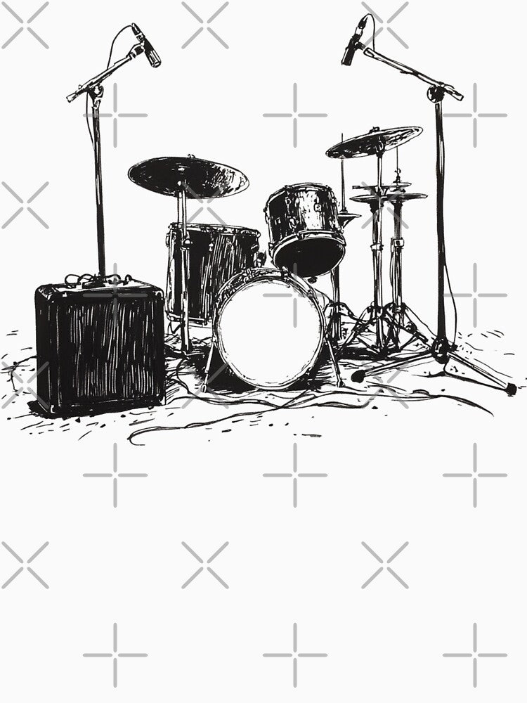Drum Kit Sketch Shirt