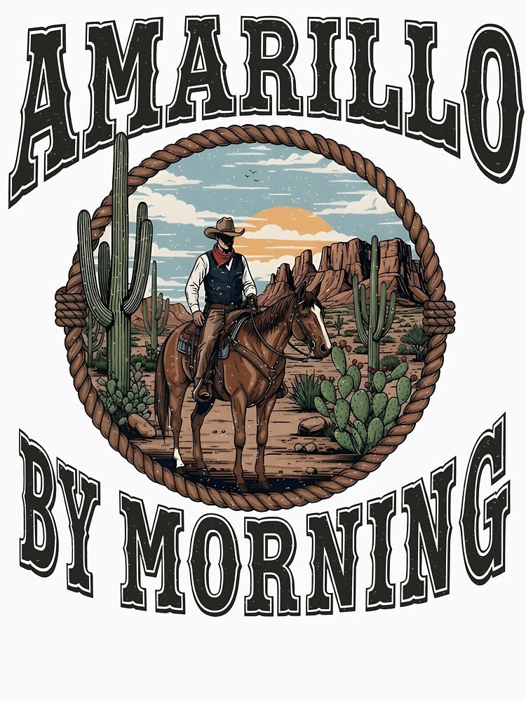 Amarillo By Morning Cowboy Western Rodeo Desert Shirt