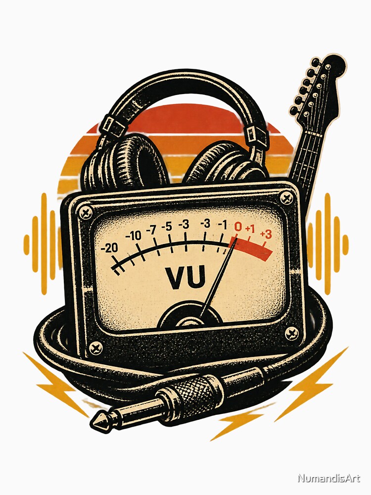 Vintage Volume VU Meter Design For Audio Engineers And Musicians Shirt