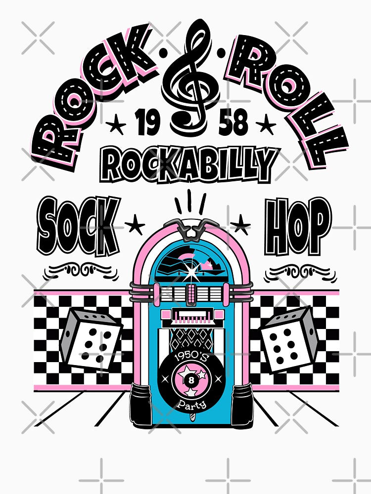 Sock Hop Dance Party 50s Rock And Roll Rockabilly Music Vintage Doo Shirt