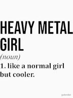 Heavy Metal Girl Definition Typography Design For Music Fans Shirt