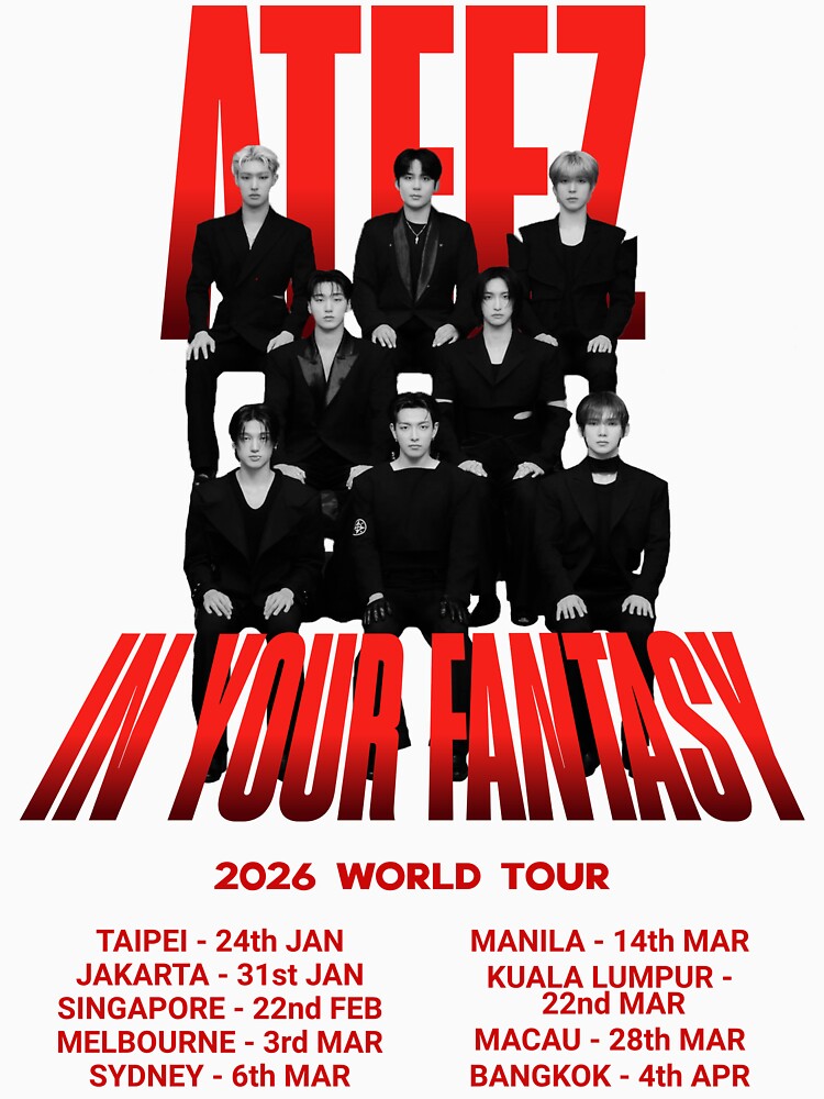 ATEEZ In Your Fantasy 2026 World Tour Shirt