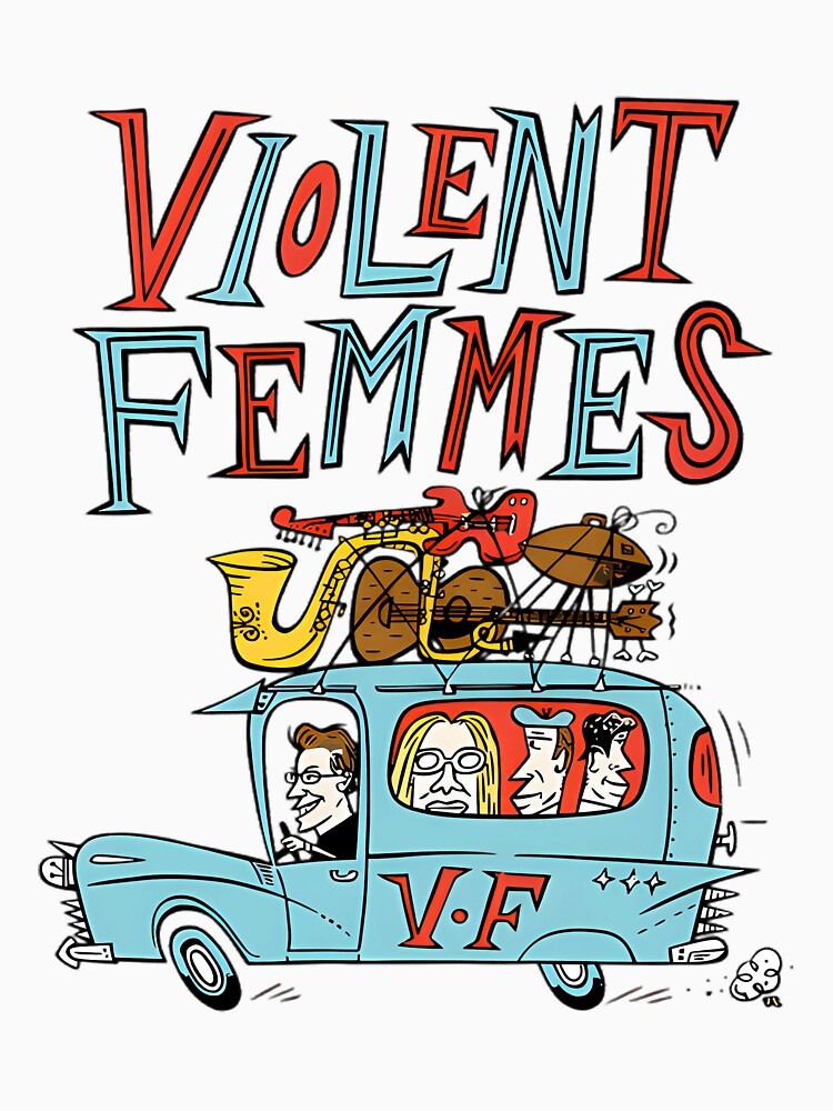 Violent Femmes Band - On The Road Cartoon Shirt