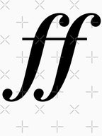 Fortissimo Ff - Minimalist Black Music Symbol For Musicians And Music Shirt
