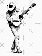 Black Art Dwight Yoakam Playing Guitar T Shirt