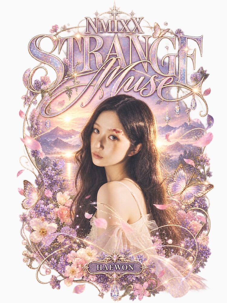NMIXX Haewon Strange Muse Ornate Floral Aesthetic Kpop Shirt