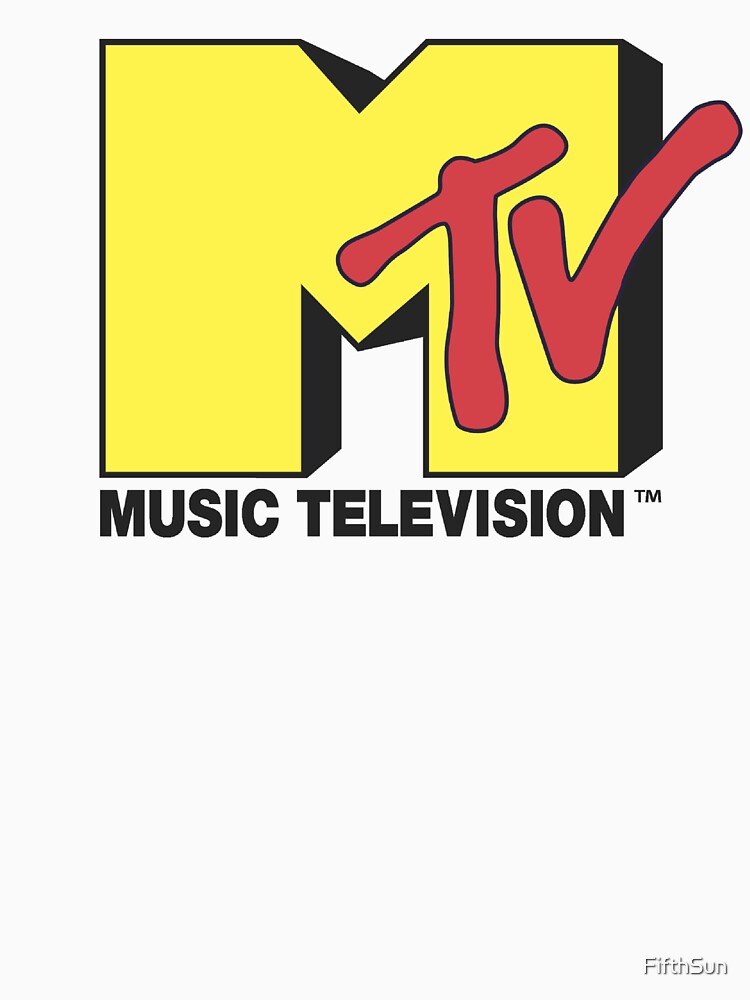 MTV Bright Yellow M & Red TV Logo Shirt