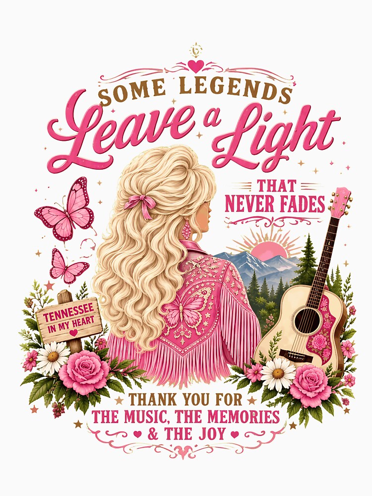 Country Music Legend Light Floral Design Shirt