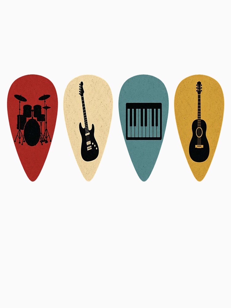 Retro Musical Instruments Vintage Music Lover Design Shirt