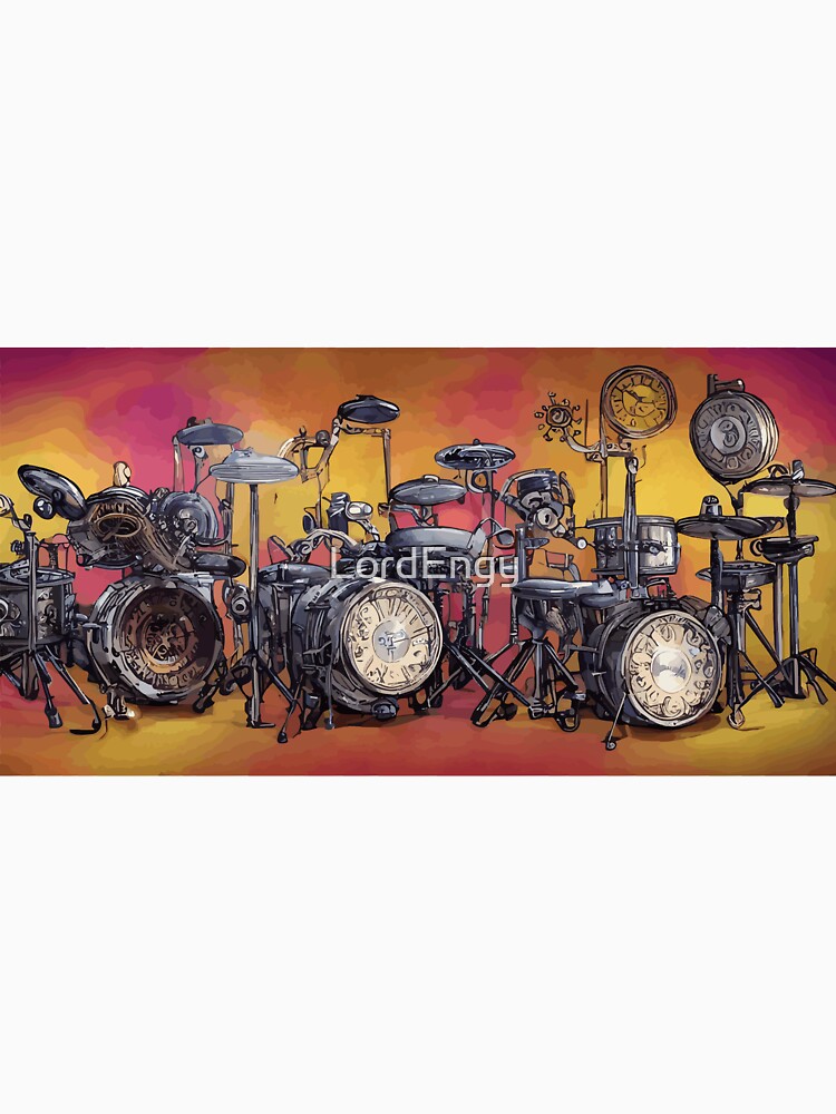 Steampunk Style Colourful Drum Kit Shirt