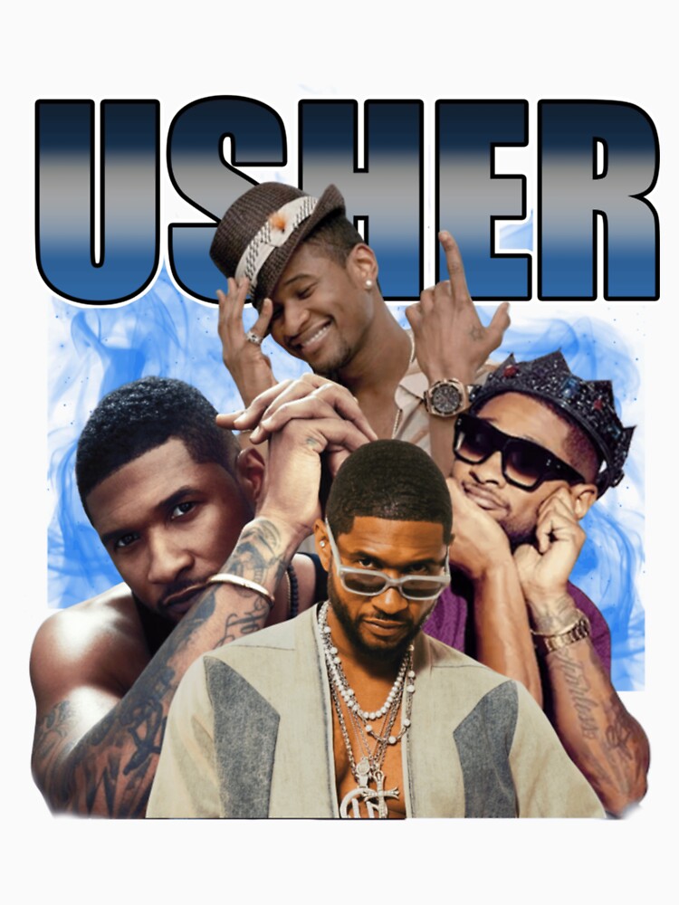Usher Retro R&B Portrait Collage Shirt