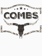 Combs Bullskull Frame Country Music Cowboy Combs Combs Bullhead Shirt