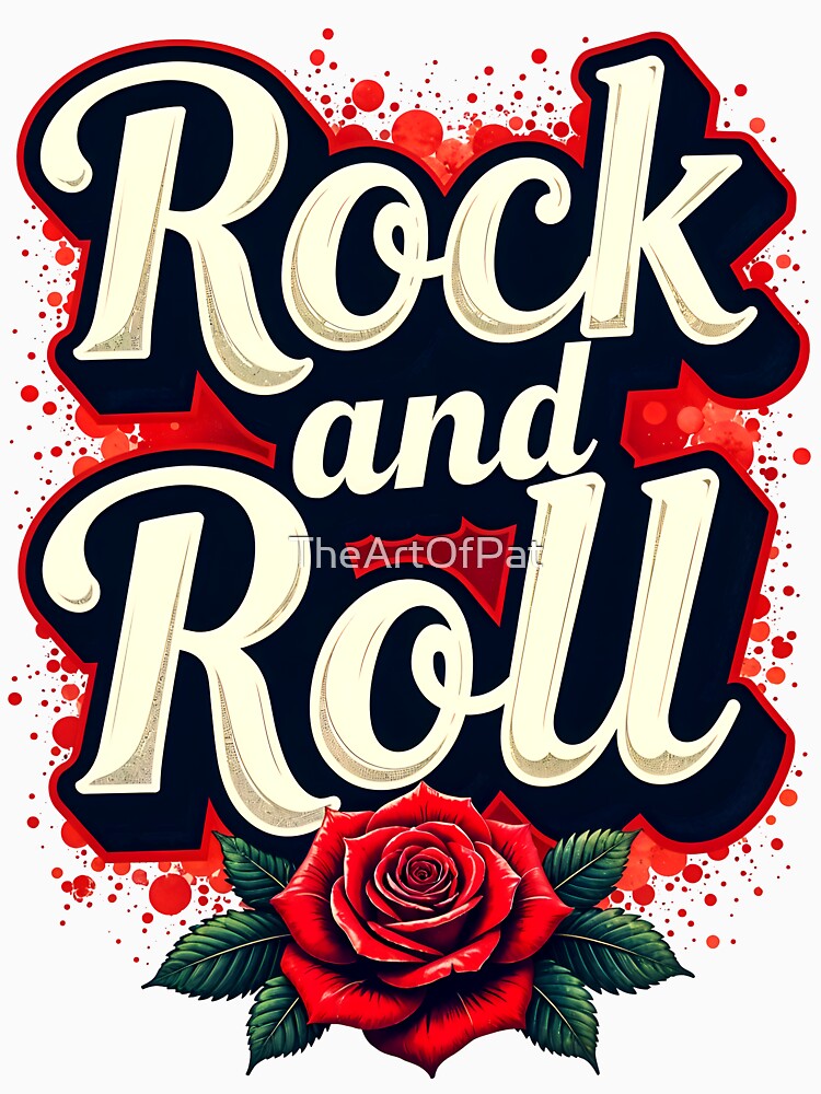 Rock And Roll Rose Design Shirt