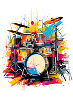 Rhythmic Fusion Abstract Drum Set Shirt