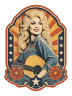 Retro Style Country Music Inspired Design Featuring Iconic Female Shirt