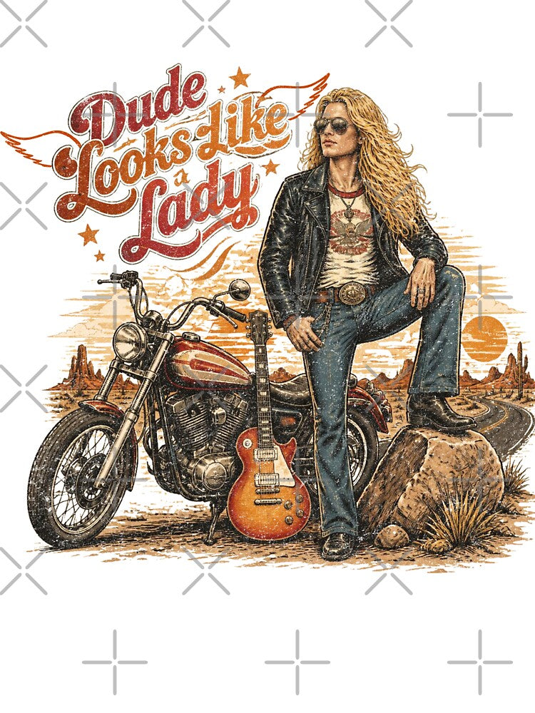 Biker Looks Like A Lady Rock Shirt