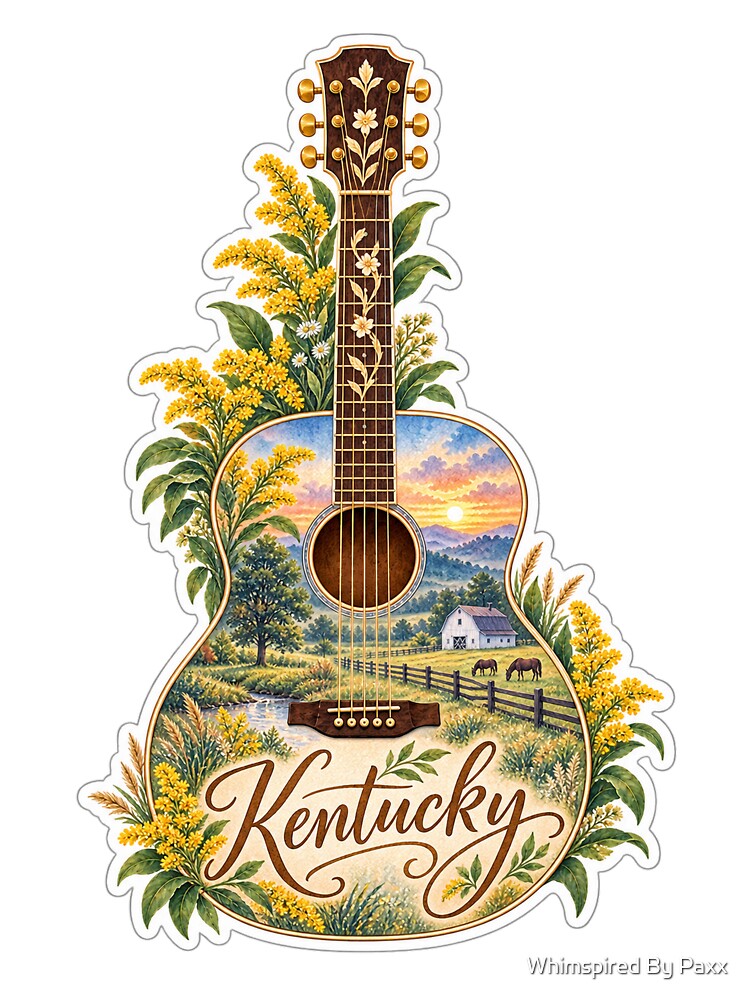 Kentucky Bluegrass Country Guitar Shirt