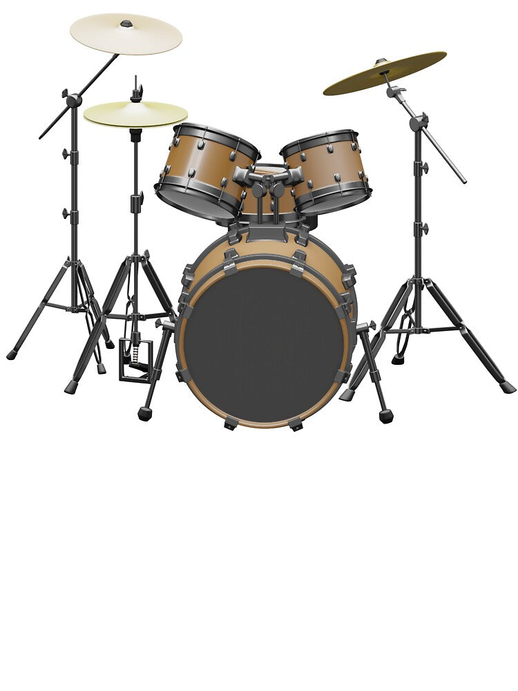 Acoustic Drum On White Shirt