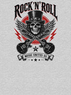 Rock N Roll Skull Guitar Vintage Emblem Shirt