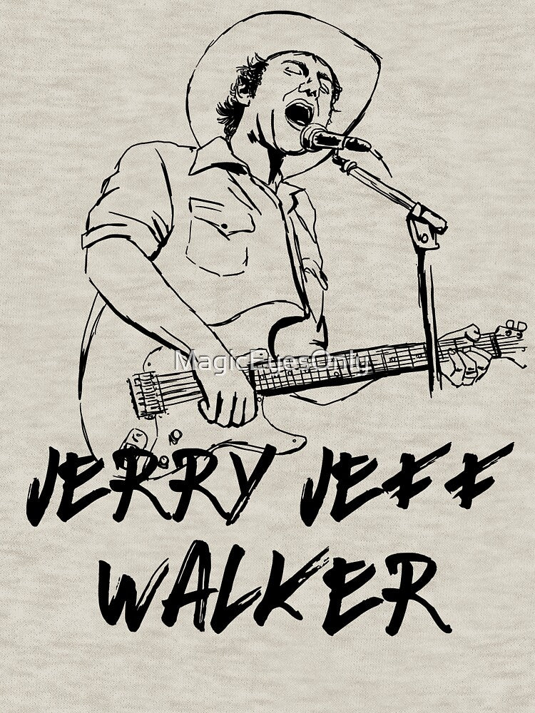 Jerry Jeff Walker Sketch Style Shirt
