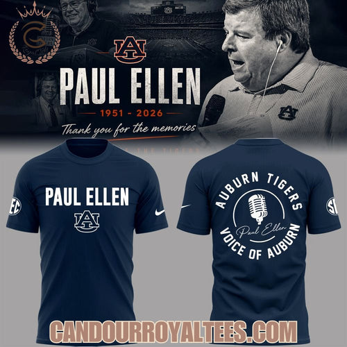 Remembering Paul Ellen - The Voice of Auburn Tshirt