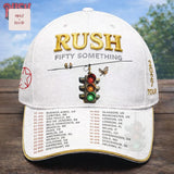 Rush Band Fifty Something 2027 Tour Commemorative Signals Album Embroidered White Baseball Cap