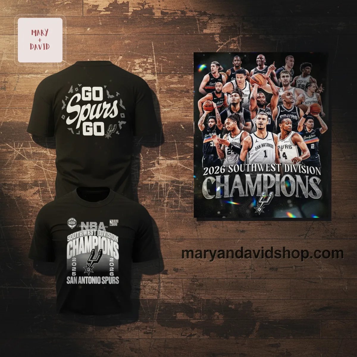 San Antonio Spurs 2026 Southwest Division Champions NBA Fan 3D T-Shirt