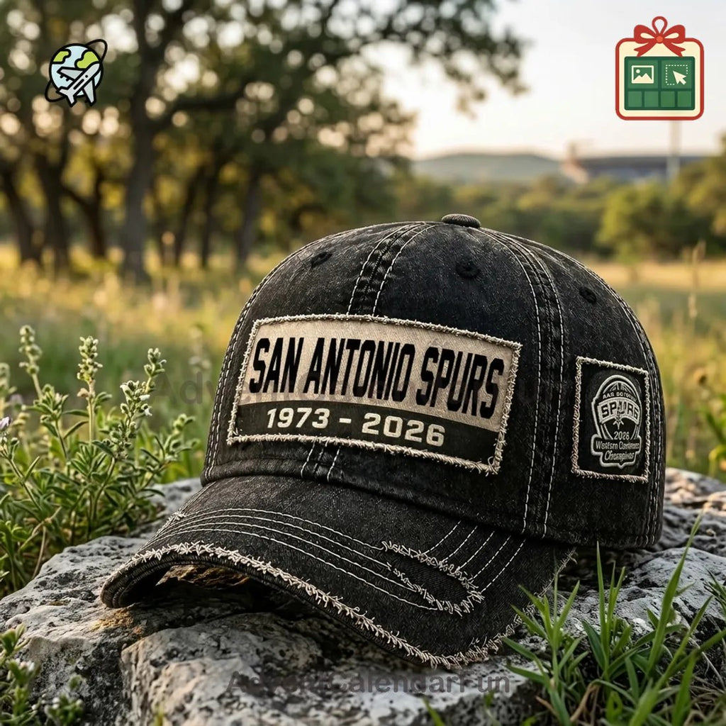 San Antonio Spurs 2026 Western Conference Champions Distressed Baseball Cap