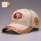 San Francisco 49ers Premium Embossed Gold Luxury Baseball Cap