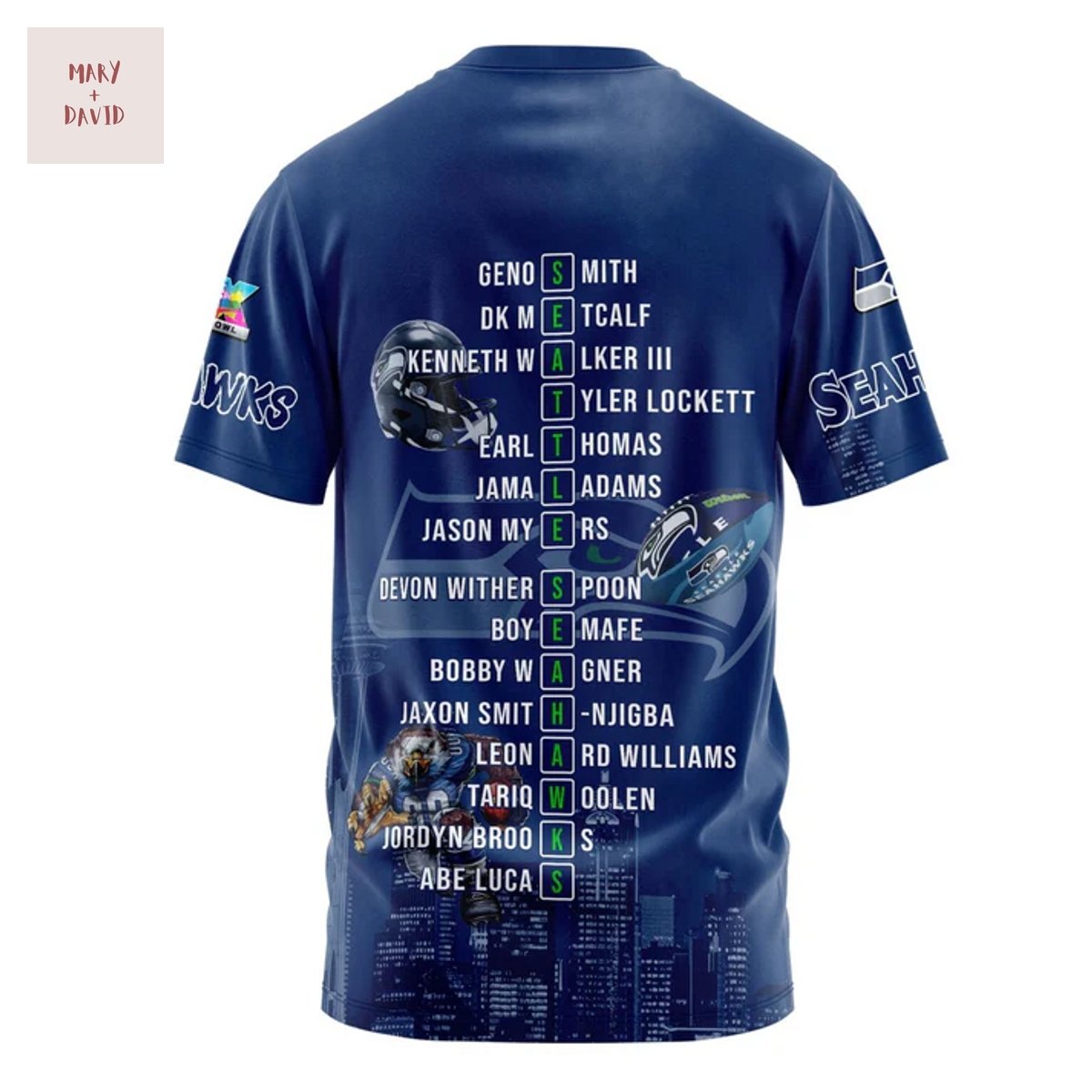Seattle Seahawks 2026 Super Bowl LX Champions 3D T-Shirt