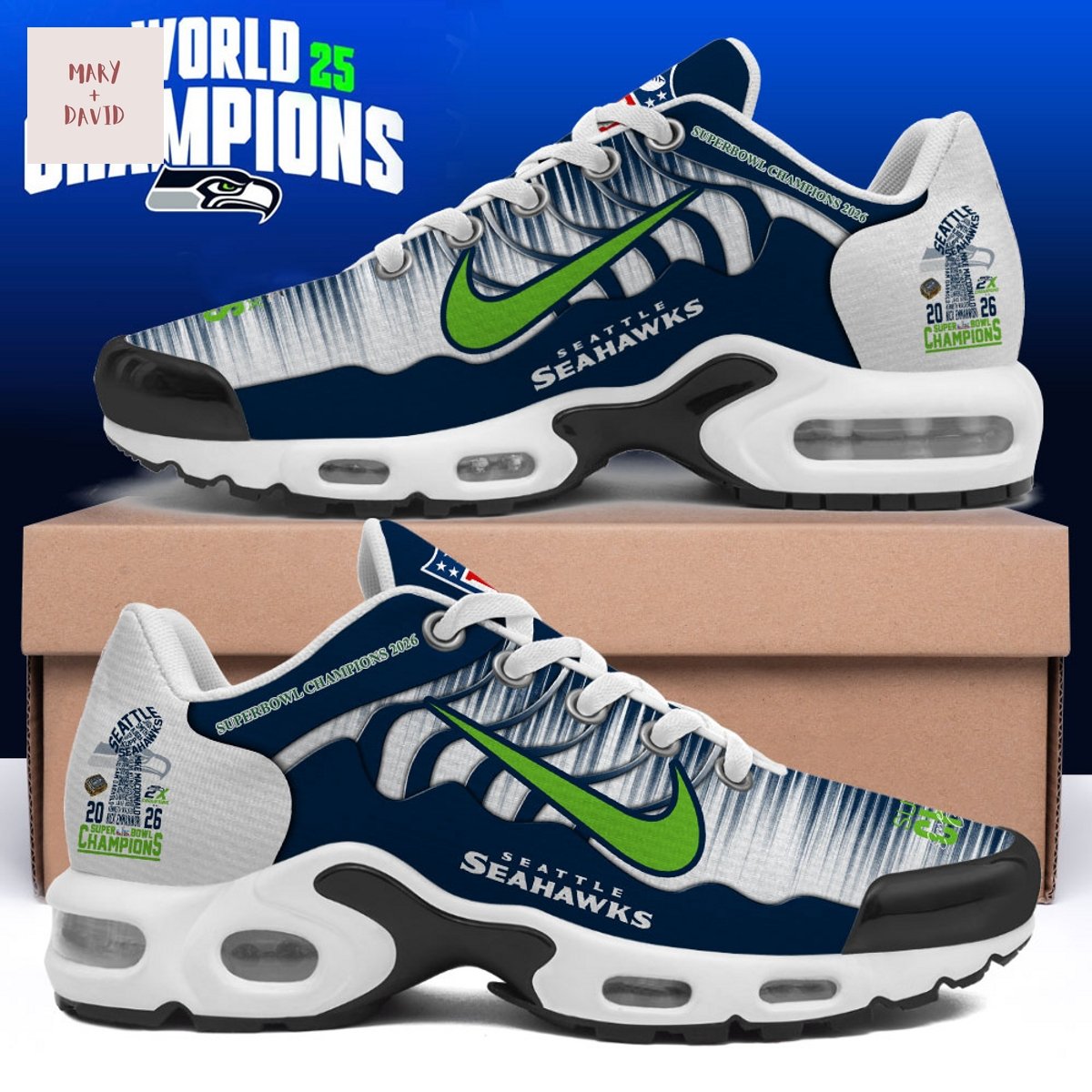 Seattle Seahawks 2026 Super Bowl LX Champions Air Max Plus Shoes