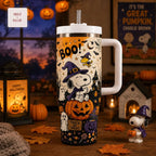 Snoopy Halloween Witch Beagle Spooky Trick or Treat 40oz Travel Tumbler