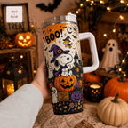 Snoopy Halloween Witch Beagle Spooky Trick or Treat 40oz Travel Tumbler