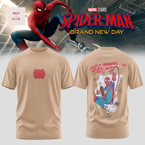 Spider-Man Brand New Day Homemade Suit Retro Beige 3D T-Shirt